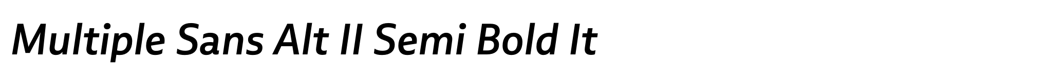 Multiple Sans Alt II Semi Bold It image